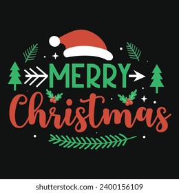 Happy merry Christmas santa winter snow naughty typography tshirt design 