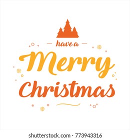 Happy Merry Christmas Simple Design