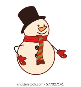 happy merry christmas snowman card