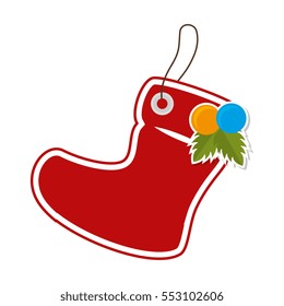 happy merry christmas sock card