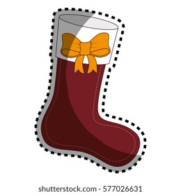 happy merry christmas sock card