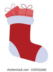 happy merry christmas sock icon vector illustration design