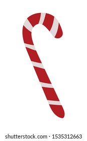 happy merry christmas sweet cane vector illustration design