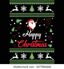 Happy Merry Christmas T Short Design
