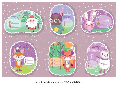 happy merry christmas tags collection