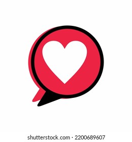 icono de chat romántico