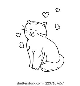 Happy Mew Year for Cats Day. Valentine's Day greeting card