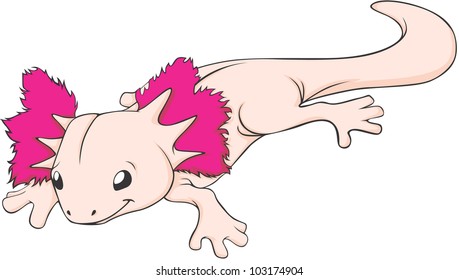 Happy Mexican Axolotl Illustration