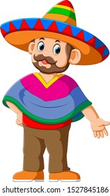 Happy Mexican of Cartoon Character