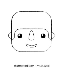 happy mexican man profile cartoon image