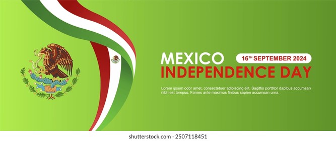 Happy Mexico independence day 16 september 2024 banner, vector illustration, poster, background, template. Viva la Vida Mexico 2024 Independence Day Means Long Live Mexico Independence Day 2024. 