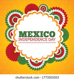 Happy Mexico Independence Day Celebration Design.