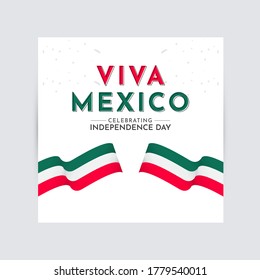 Happy Mexico Independence Day Celebration Vector Template Design Logo Illustration