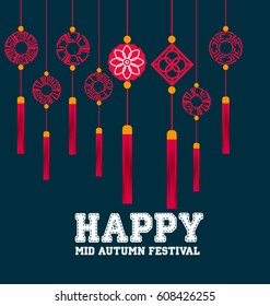 happy mid autumn festival chinese background