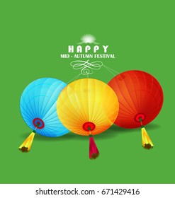 happy mid autumn festival chinese background