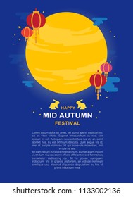 Happy Mid Autumn festival vector illustration