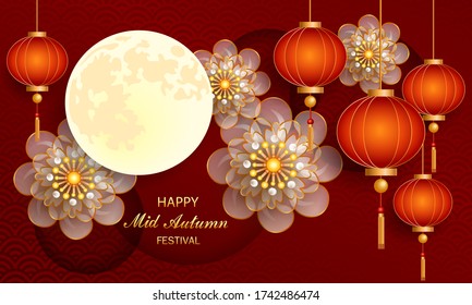 Happy Mid-Autumn Festival / Chinese festival / Vector illustration