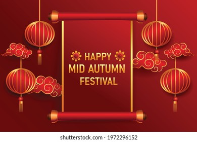 Happy Mid-Autumn Festival, Chinese festival, Vector illustration
