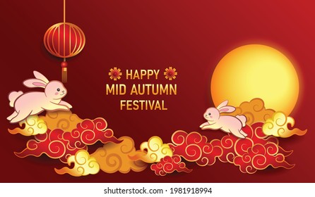 Happy Mid-Autumn Festival, Chinese festival, Vector illustration