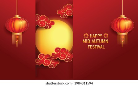 Happy Mid-Autumn Festival, Chinese festival, Vector illustration