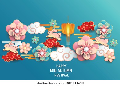 Happy Mid-Autumn Festival, Chinese festival, Vector illustration