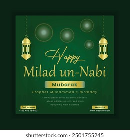 Happy milad un nabi mubarak decorative banner