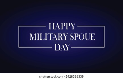 Happy Military Spouse Day Stylish Text With Usa Flag Design