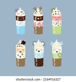 Happy milkshakes smiles to you with happy faces