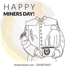 Happy miners day - vector illustration