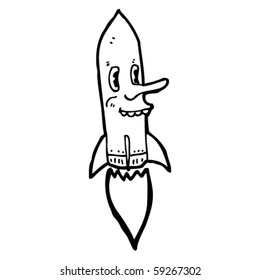 happy missile cartoon