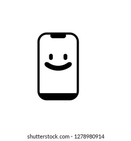happy mobile icon