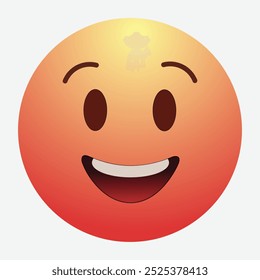 Happy Mode Emoji Icon. Emoji-Vektorgrafik. Emoticon. Frohes Gesicht. Lachen Sie Emoji. Aufgeregter Emoji.