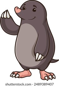 Happy mole character vector illustration