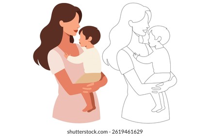 Happy Mom Day Vector T-shirt Design. Motivational Mother’s Day Typography t-shirt, Creative Kids, and Typography Theme Vector Illustration