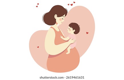 Happy Mom Day Vector T-shirt Design. Motivational Mother’s Day Typography t-shirt, Creative Kids, and Typography Theme Vector Illustration