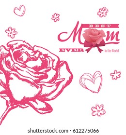 happy moms day - best mom ever in the world card