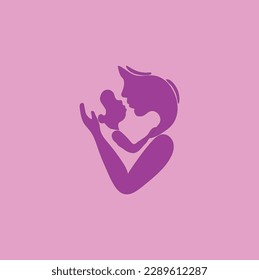 happy moms day vector drawing illustration