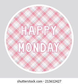 Happy Monday card for decoration.
