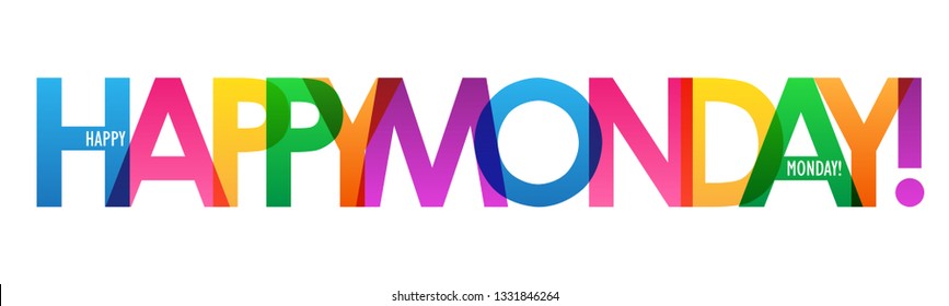 HAPPY MONDAY! colorful typography banner