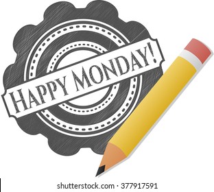Happy Monday! draw (oencil strokes)