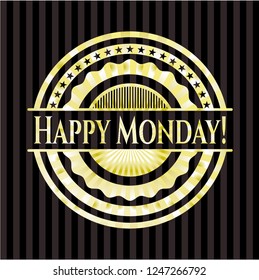 Happy Monday! gold shiny emblem