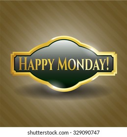 Happy Monday! gold shiny emblem