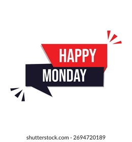 happy monday icon with white background