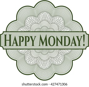 Happy Monday! inside a money style rosette