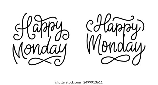 Happy Monday Lettering for Invitation