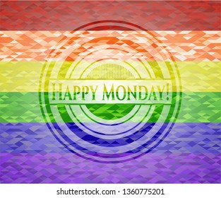 Happy Monday! lgbt colors emblem 