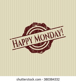 Happy Monday! with rubber seal texture