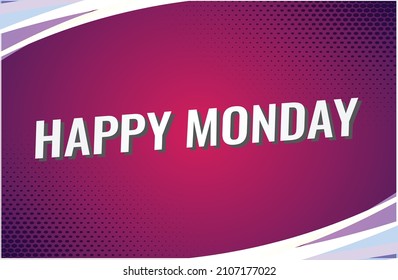 Happy Monday Word Concept Vector Illustration Stock Vector (Royalty ...