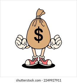 happy money cartoon vector design