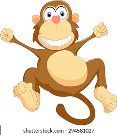 Happy monkey cartoon